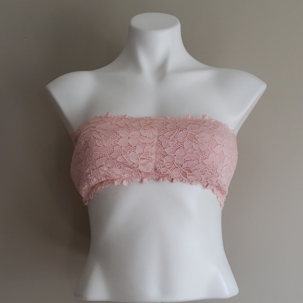 Pink lace bandeau
